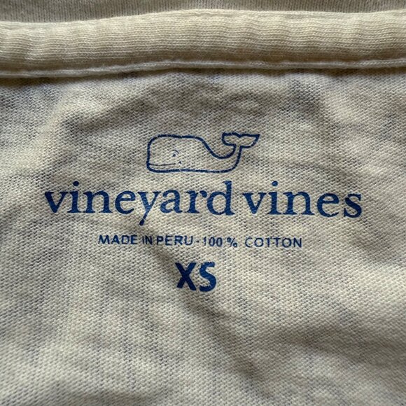 Vineyard Vines Size XS Blue & White Striped Scarf Print T-Shirt Mini Dress - Picture 3 of 16